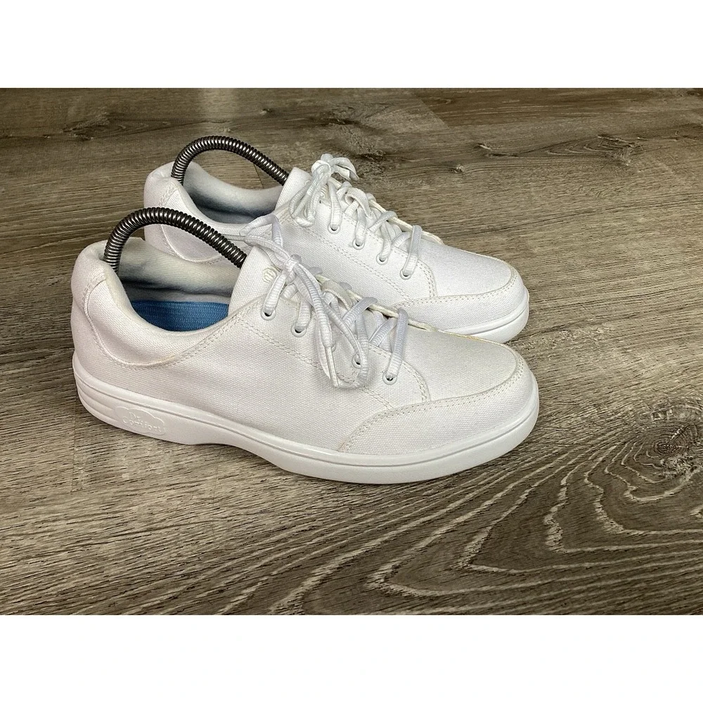 Dr Comfort Womens Size 9M 9 White Riley Therapeutic Shoes Lace Up Comfort